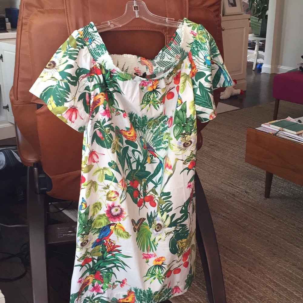 Adorable floral off shoulder summer dress!